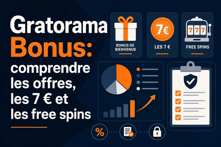 Gratorama Bonus: comprendre les offres, les 7 € et les free spins