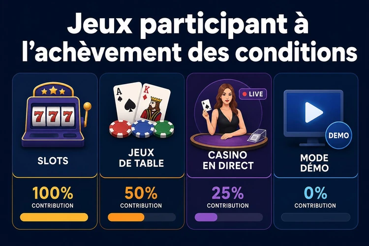 Jeux participant à l’achèvement des conditions